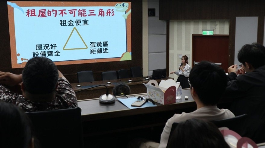 租屋市場的「不可能三角形」。(圖/國立臺灣海洋大學 提供)