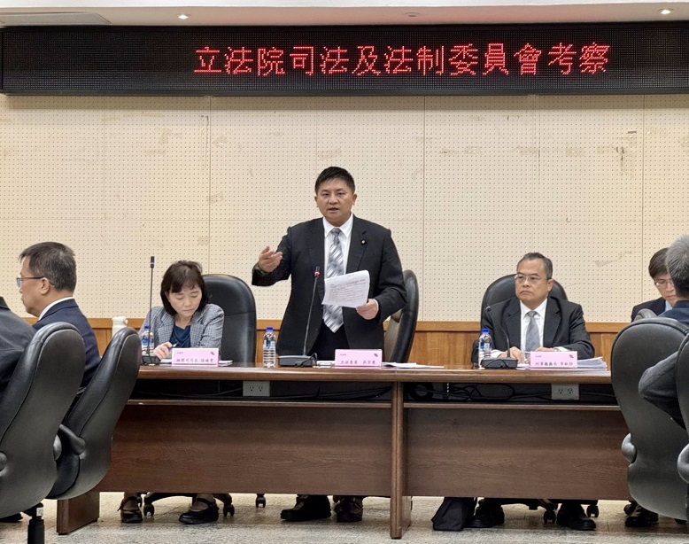 ▲吳宗憲立委一行到宜蘭召開立法院司法及法制委員會考察。