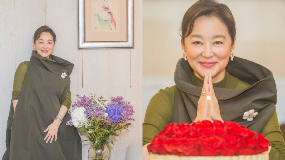 林青霞分享慶生照。(圖/翻攝林青霞微博)