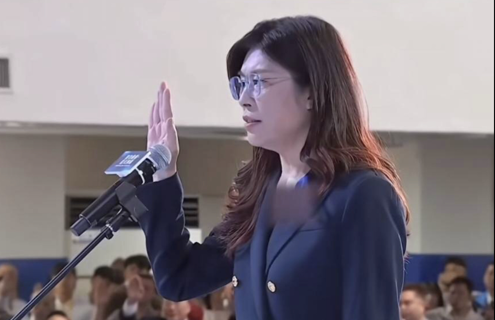 ▲鄭麗文宣誓就任中國國民黨主席。（本報資料照）