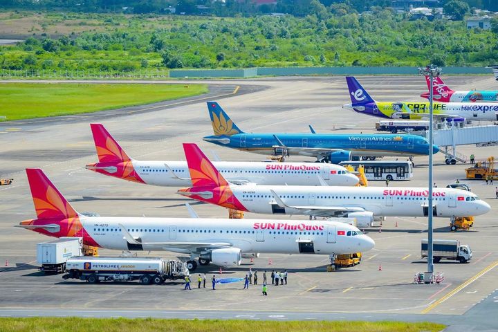 太陽富國航空首航由河內啟程,飛向富國島。 圖:Media OutReach Newswire/提供