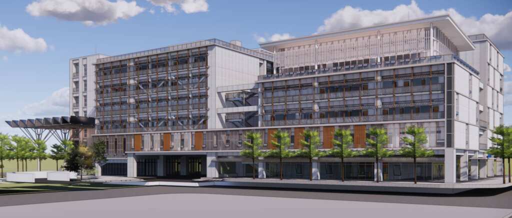 ▲竹東綜合行政中心新建工程外觀渲染圖。