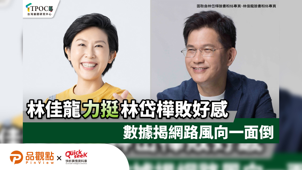 林佳龍力挺林岱樺敗好感？數據揭網路風向一面倒