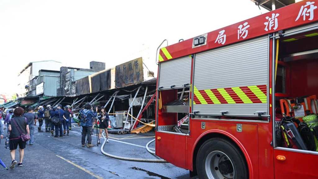 ▲南門市場火災事故現場。