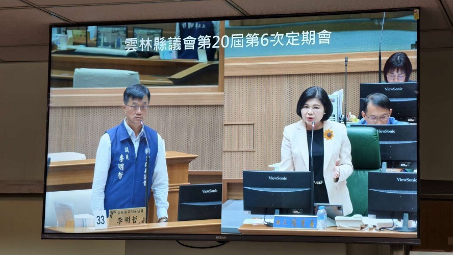 ▲雲林縣議會11月5日總質詢，張麗善縣長表示堅決反對湖山水庫設置太陽能光電設施。（記者劉春生攝）