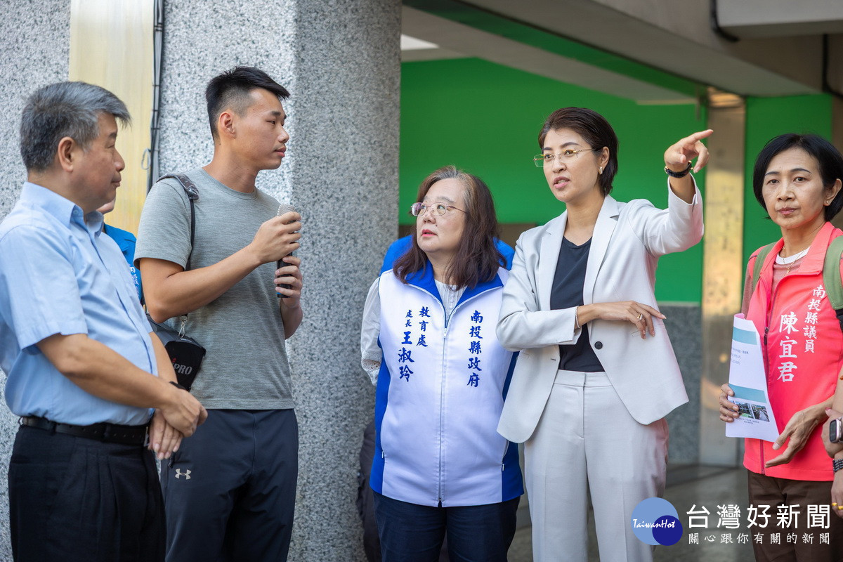 國姓國中重建至今20多年不少地方滲水待修。（縣府提供）