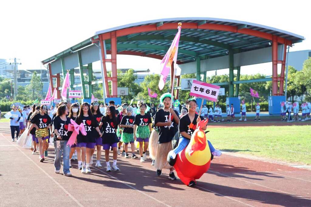 ▲頭份國中運動會創意進場。