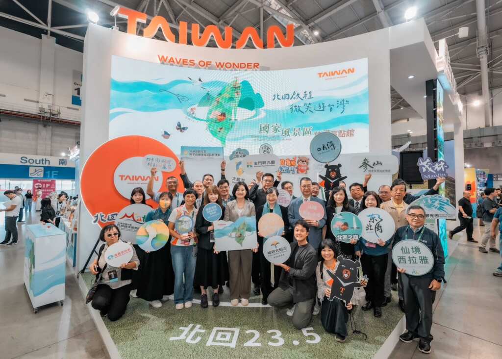 ▲2025 ITF台北國際旅展登場,觀光署「國家風景區旅遊亮點館」打造多元旅遊展示平台。