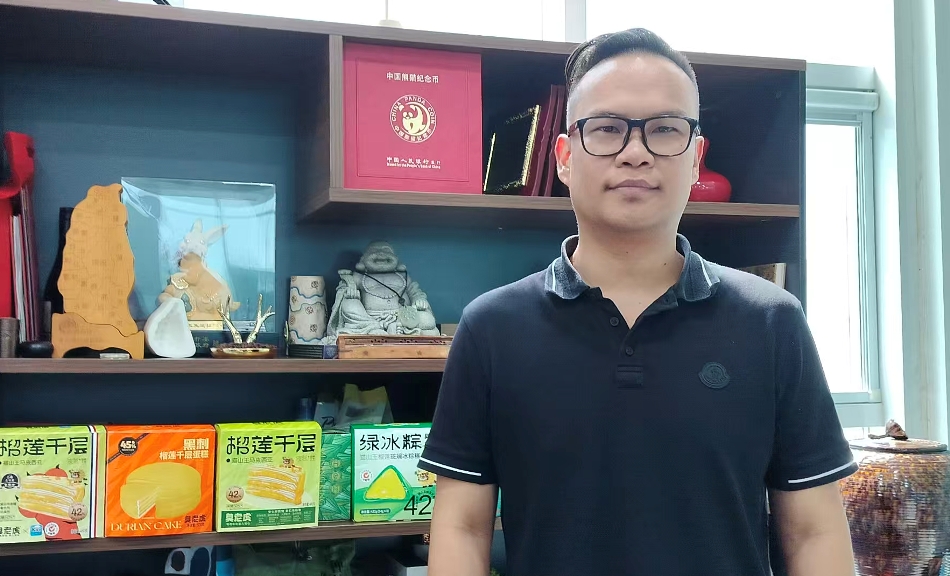 ▲臺青朱星憲青島創業烘焙企業,推廣烘培美食、幸福滋味。