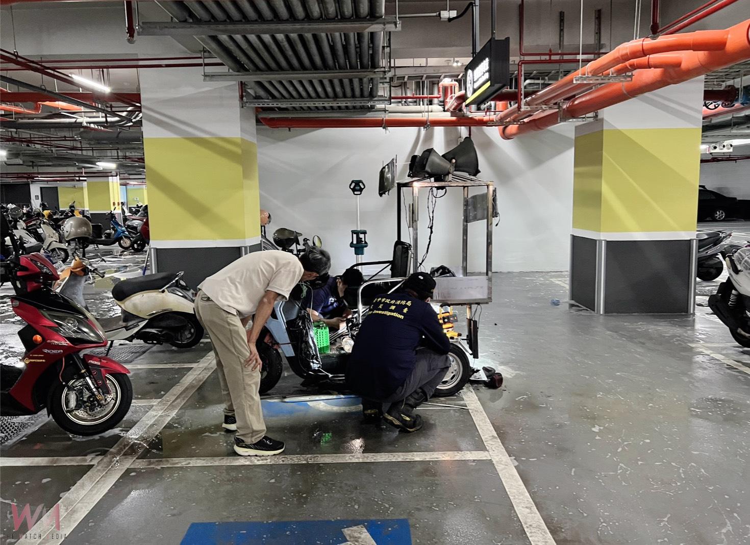 台中公園一期社宅地下室機車起火　住宅處：無人員傷亡、未波及其他車輛