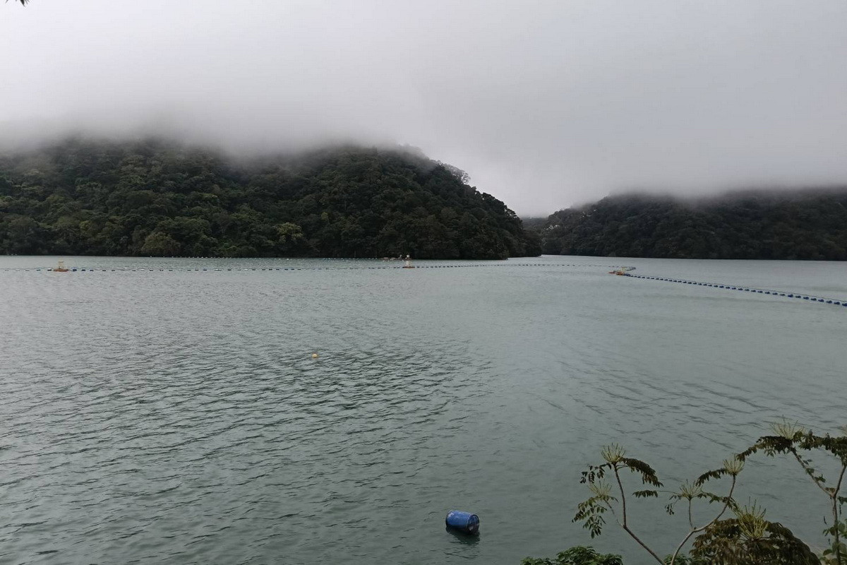 鳳凰颱風來襲,石門水庫現況。
