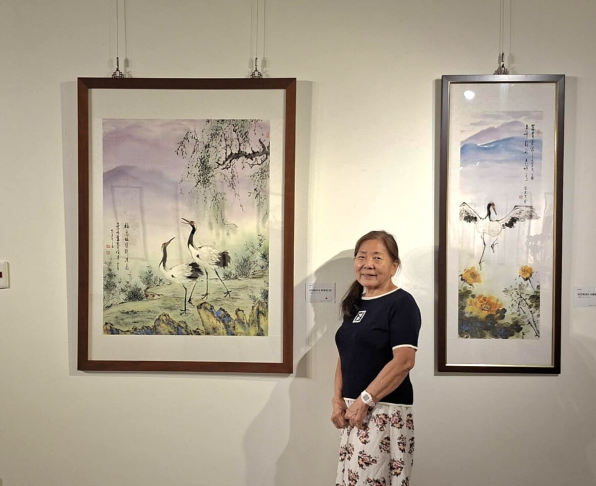 ▲「墨海遊藝自在行」楊照貴2025書畫展開幕，以筆墨悠遊藝術人生，感受自在沉靜的水墨世界。