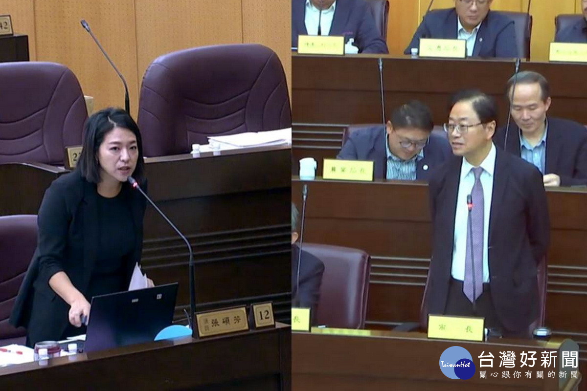 桃園市議員張碩芳質詢桃園市長張善政。<br /><br /> 