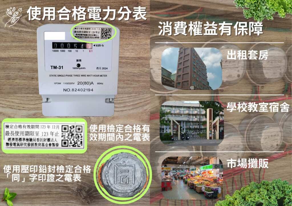▲經過經濟部標準檢驗局檢定合格後才能安裝使用。