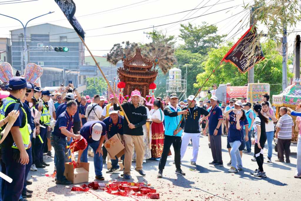 ▲北港朝天宮「黑面三媽」遶境隊伍南下台南，重現百年前香路盛景。