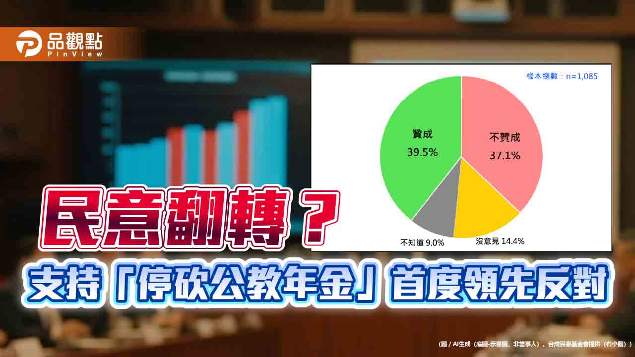 民意翻轉?支持「停砍公教年金」首度領先反對