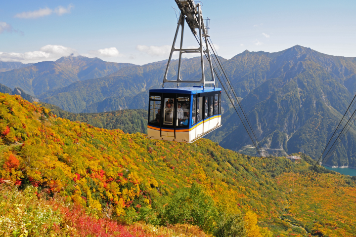 從大觀峰、黑部平的展望台眺望與纜車不同角度的紅葉絕景。 圖:向日遊顧問有限公司/提供