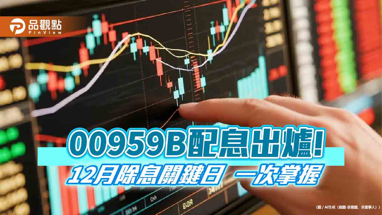 00959B年終除息0.045元！連4月不變　想領息最晚這天買