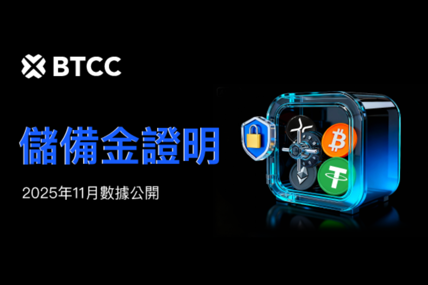 BTCC 交易所公布 11 月儲備報告:總儲備率達 146%,強化業界領先的財務透明度