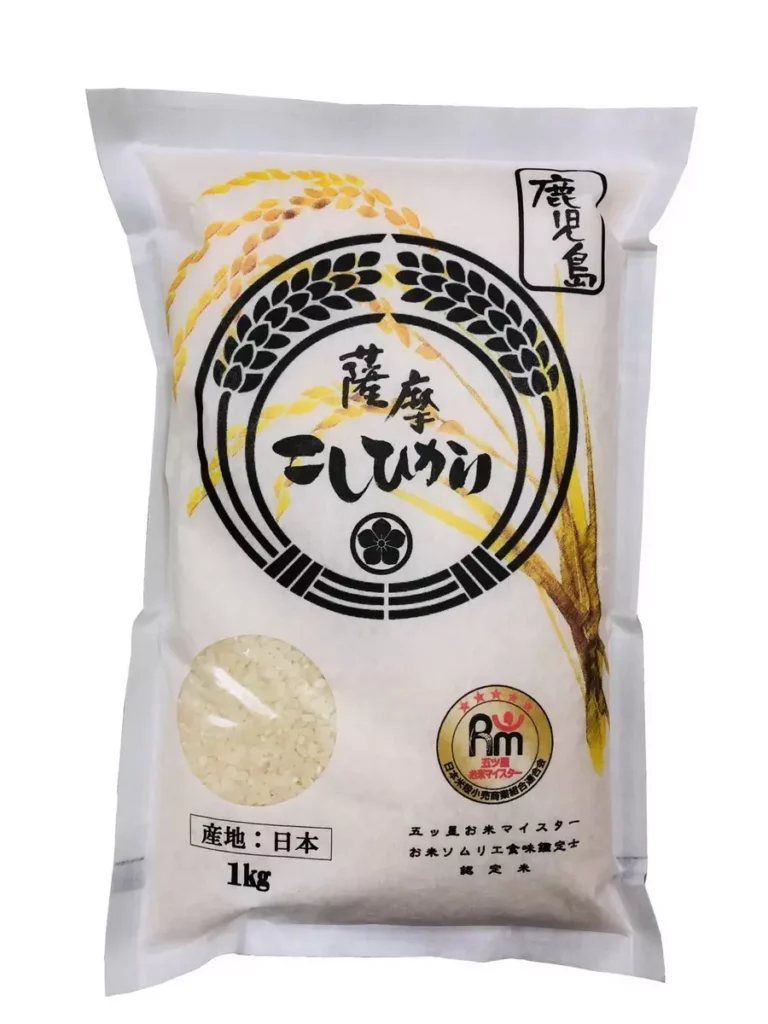 鹿兒島縣薩摩越光米以細緻香氣著稱,被視為九州地區的頂級好米。