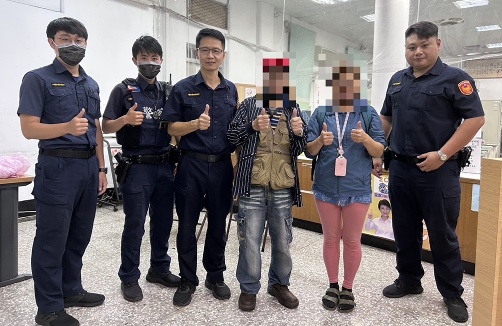 ▲圖說:警方將迷途蔡姓老翁載返派出所,讓老翁成功找到返家路 (圖/台中市政府 提供)