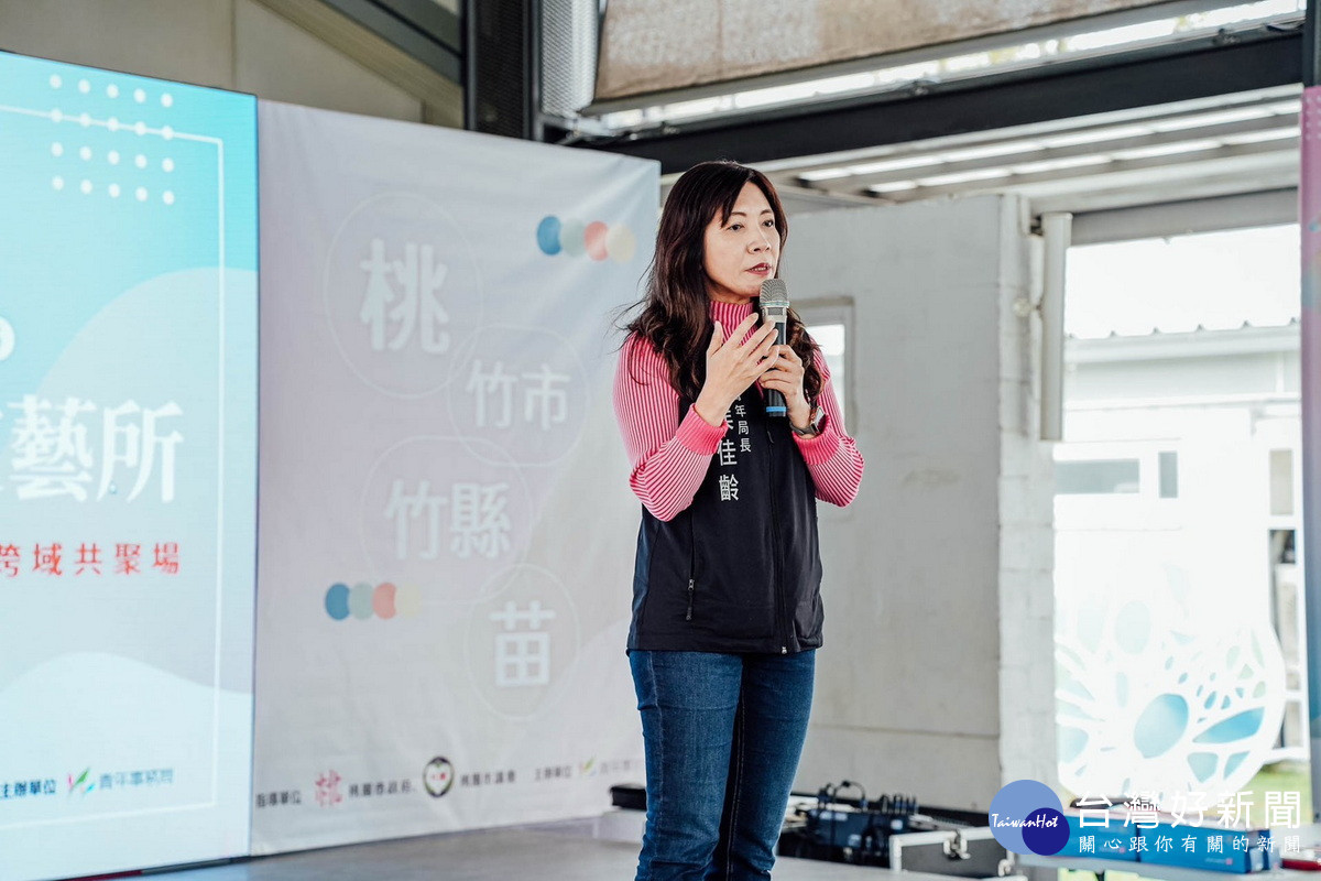 桃市府青年局長侯佳齡於活動中致詞。<br /><br /> 