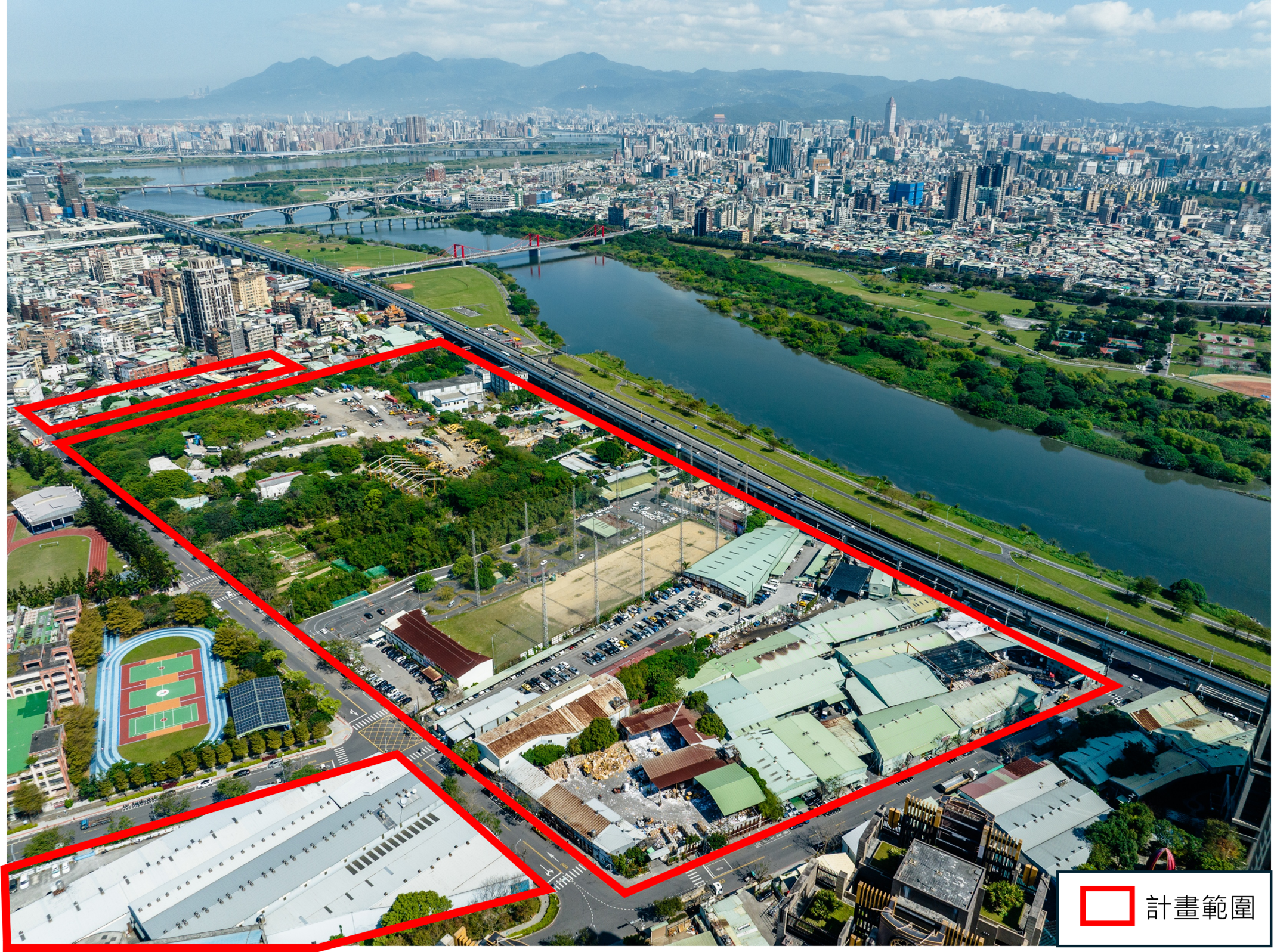 轉型變更 板橋垃圾處理廠打造新店溪水岸生活圈 34 《圖說》板橋垃圾處理廠空拍照片。〈城鄉局提供〉