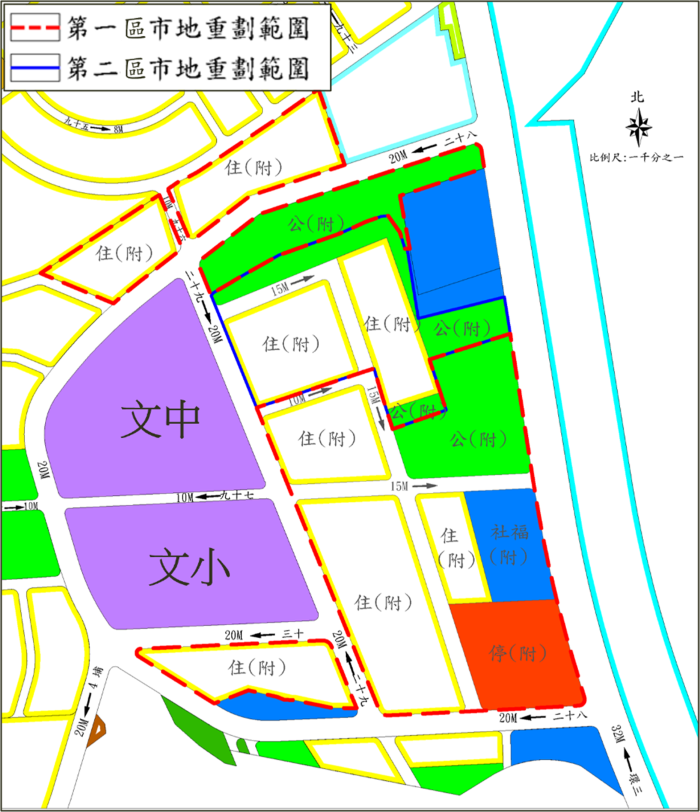 轉型變更 板橋垃圾處理廠打造新店溪水岸生活圈 35 《圖說》板橋垃圾處理廠用地專案通檢變更位置示意圖--細計圖。〈城鄉局提供〉