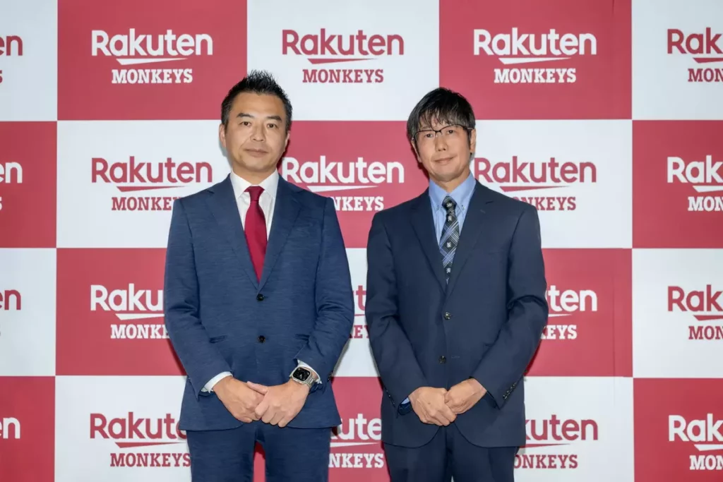 樂天桃猿代理執行長森井誠之、樂天亞太區執行長葛城崇。