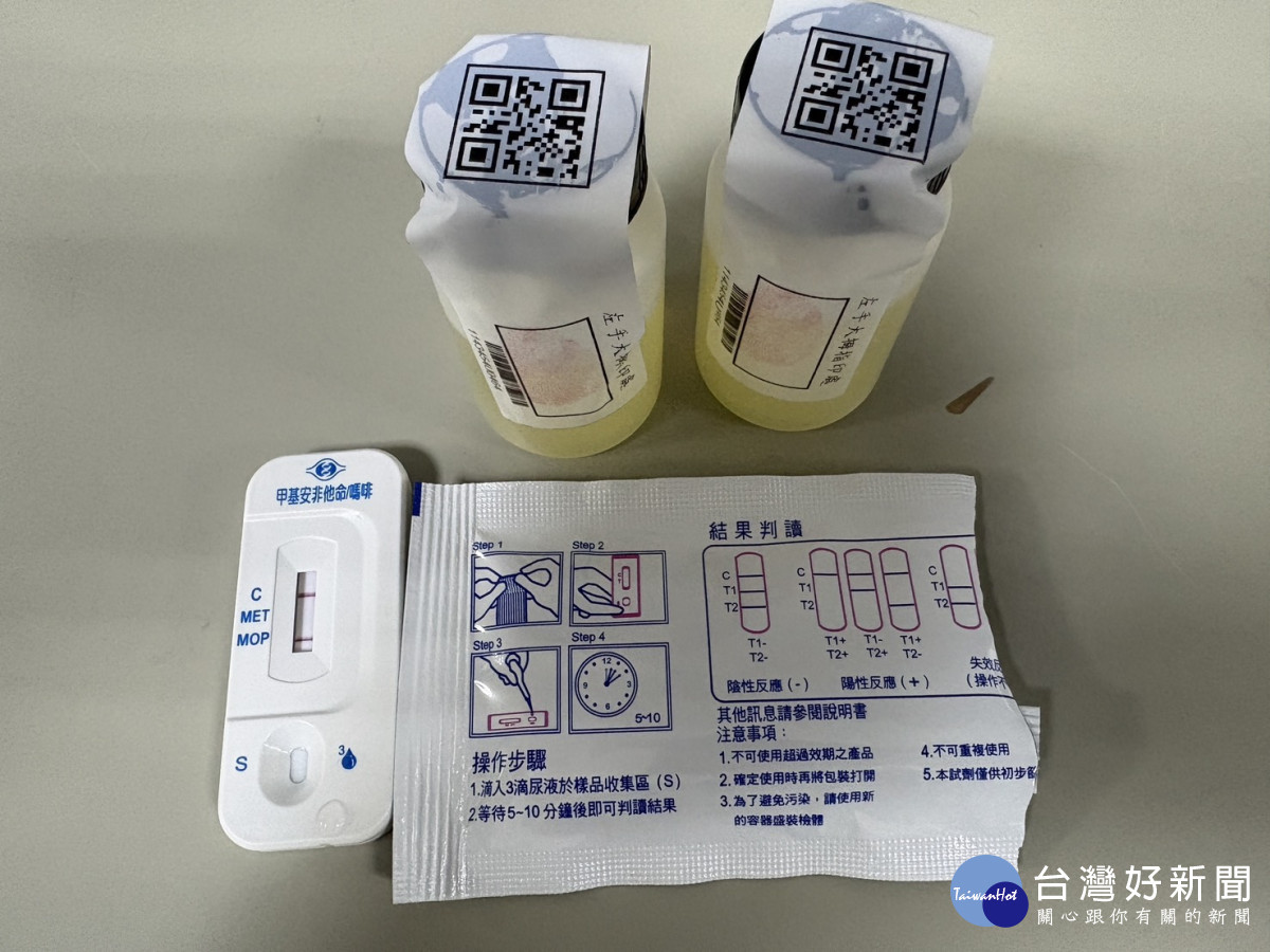 大溪警首度動用「新型唾液毒品快篩」,小貨車男驗出安非他命陽性。