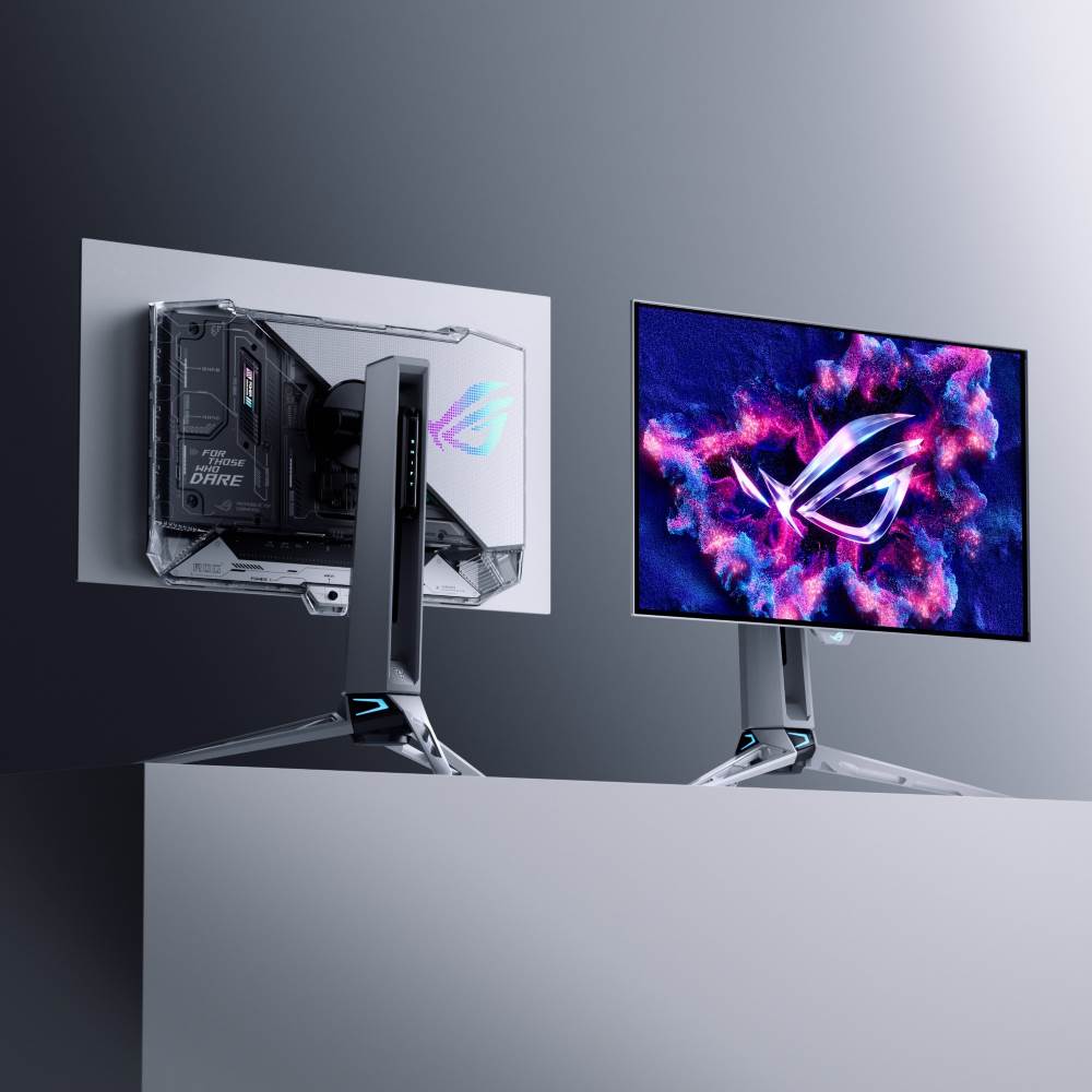 全新ROG Swift OLED PG27AQWP-W,具備原生540Hz更新率和0.02ms反應時間,為全球最快速的OLED電競螢幕。