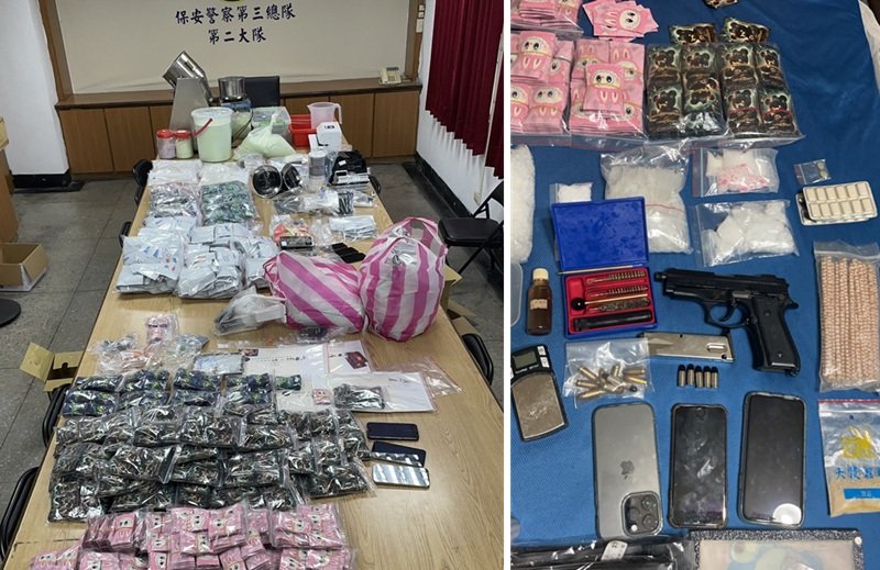 保三總隊重創毒品製造分裝鏈   查獲大批毒品及槍枝
