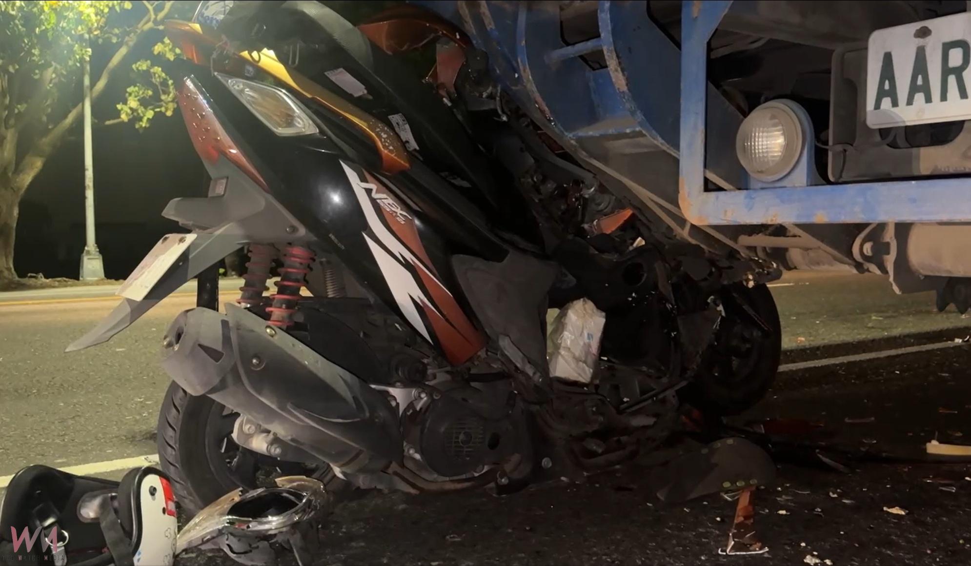 （有影片）／斗六騎士疑自撞違停大貨車　受困車底搶救不治身亡 - https://www.watchmedia01.com