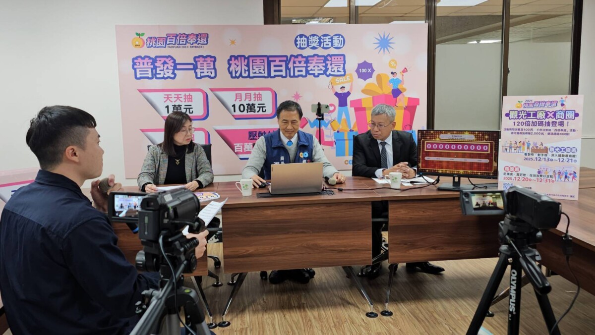 ▲桃園市經發局「百倍奉還」活動首次抽獎，共抽出17名幸運兒。(圖：桃園市經發局提供)