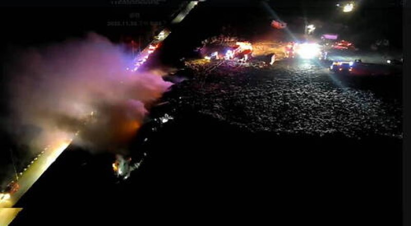 台南城西掩埋場傳火警