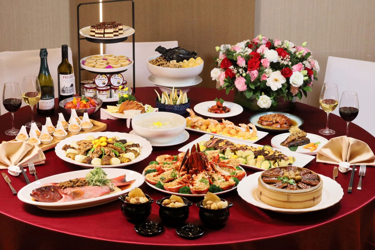 ▲宴會廳主廚以名貴食材匠心烹調的八道極致珍饌，帶來米其林級的跨年饗宴。（圖/高雄萬豪酒店提供）