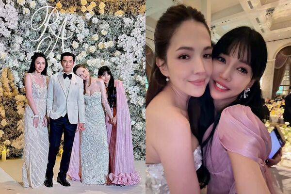 李靚蕾分享邱澤和許瑋甯的婚禮畫面。(圖/翻攝李靚蕾IG)