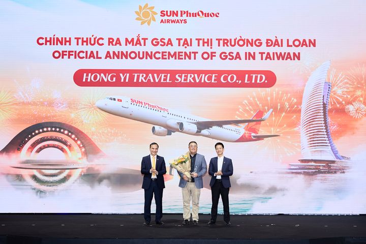 太陽富國航空於11/26正式宣佈由鴻毅旅行社擔任台灣總代理。 圖:太陽富國航空/提供