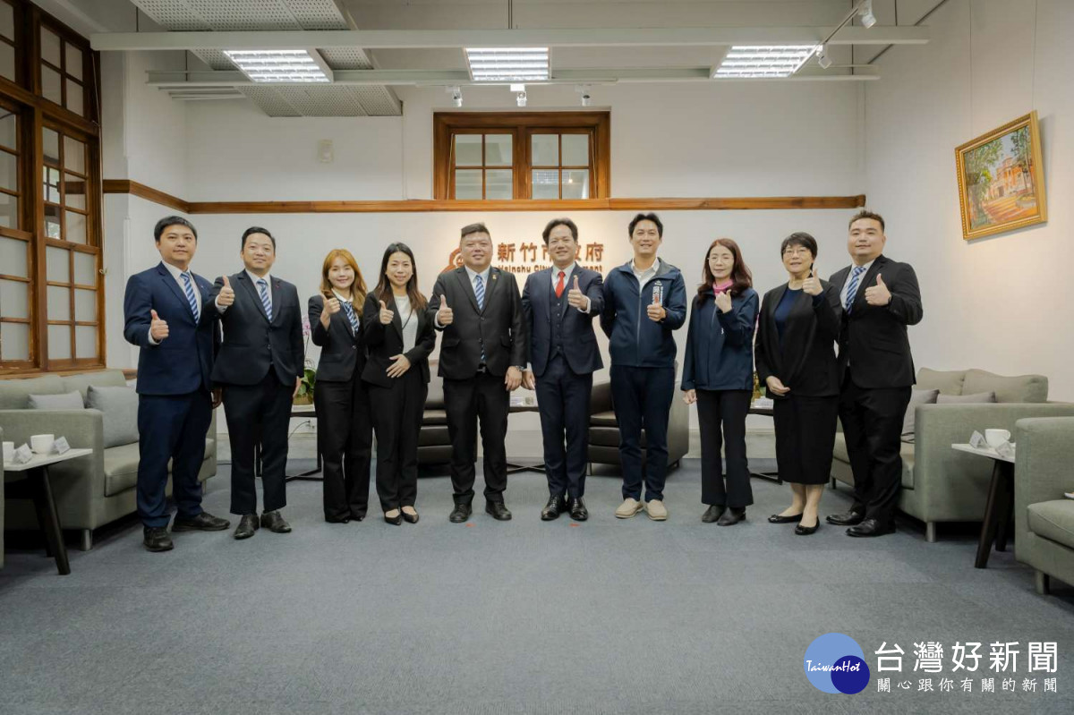 國際青年商會中華民國總會新任總會長張旭志率團拜會拜會竹市府。