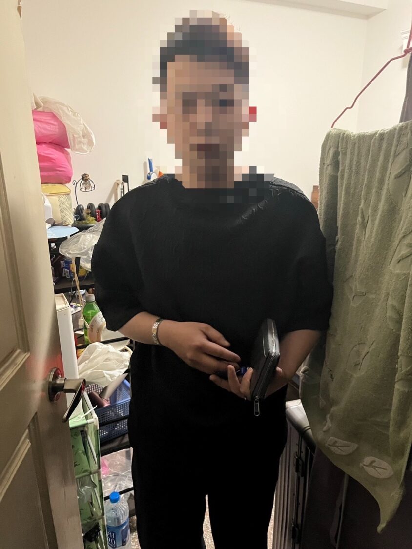 警方在新莊區查獲李嫌到案。(記者徐煜勝翻攝)