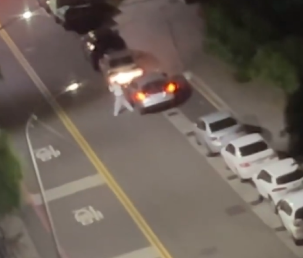 台中夫妻吵架丈夫砸車!- 碎玻璃噴飛刺傷妻子手部