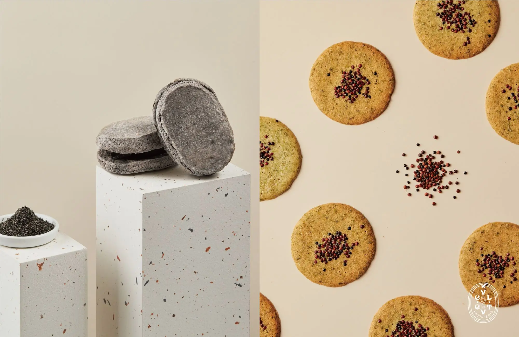 【法式法絨】2025喜餅推薦 芝麻奇亞籽達克瓦茲 紅藜海苔胡椒脆餅