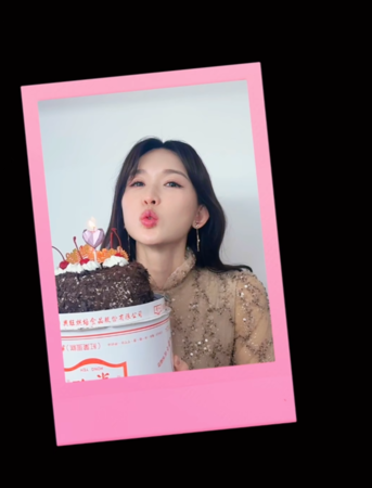 林志玲慶生感動落淚。（圖／翻攝林志玲小紅書）