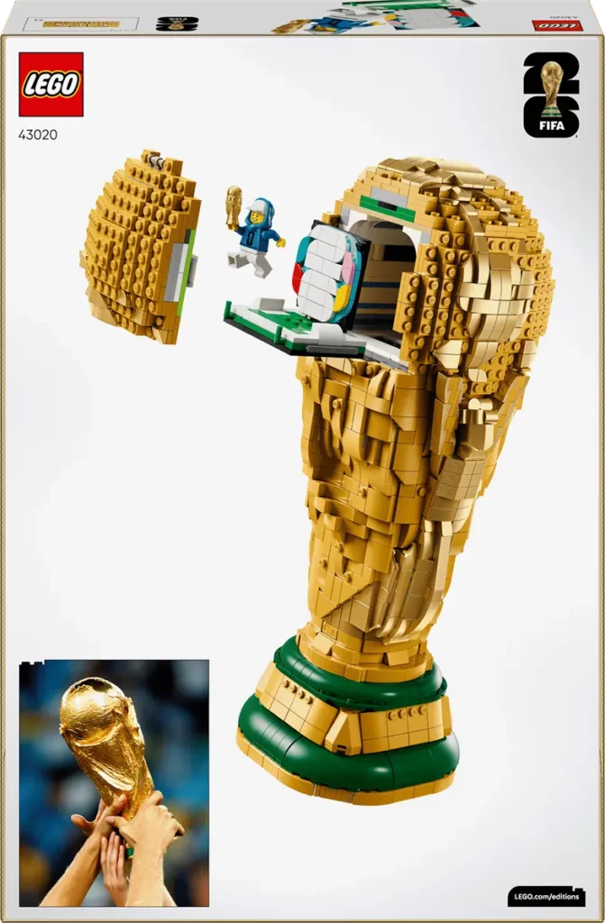 「43020 FIFA 世界盃™ 官方獎盃」頂部設置機關 打造更具驚喜的展示細節