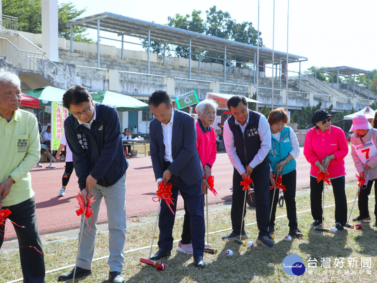 嘉義縣114年「縣長盃暨全國槌球邀請賽」今天在大林體育運動公園熱鬧展開/嘉義縣府提供