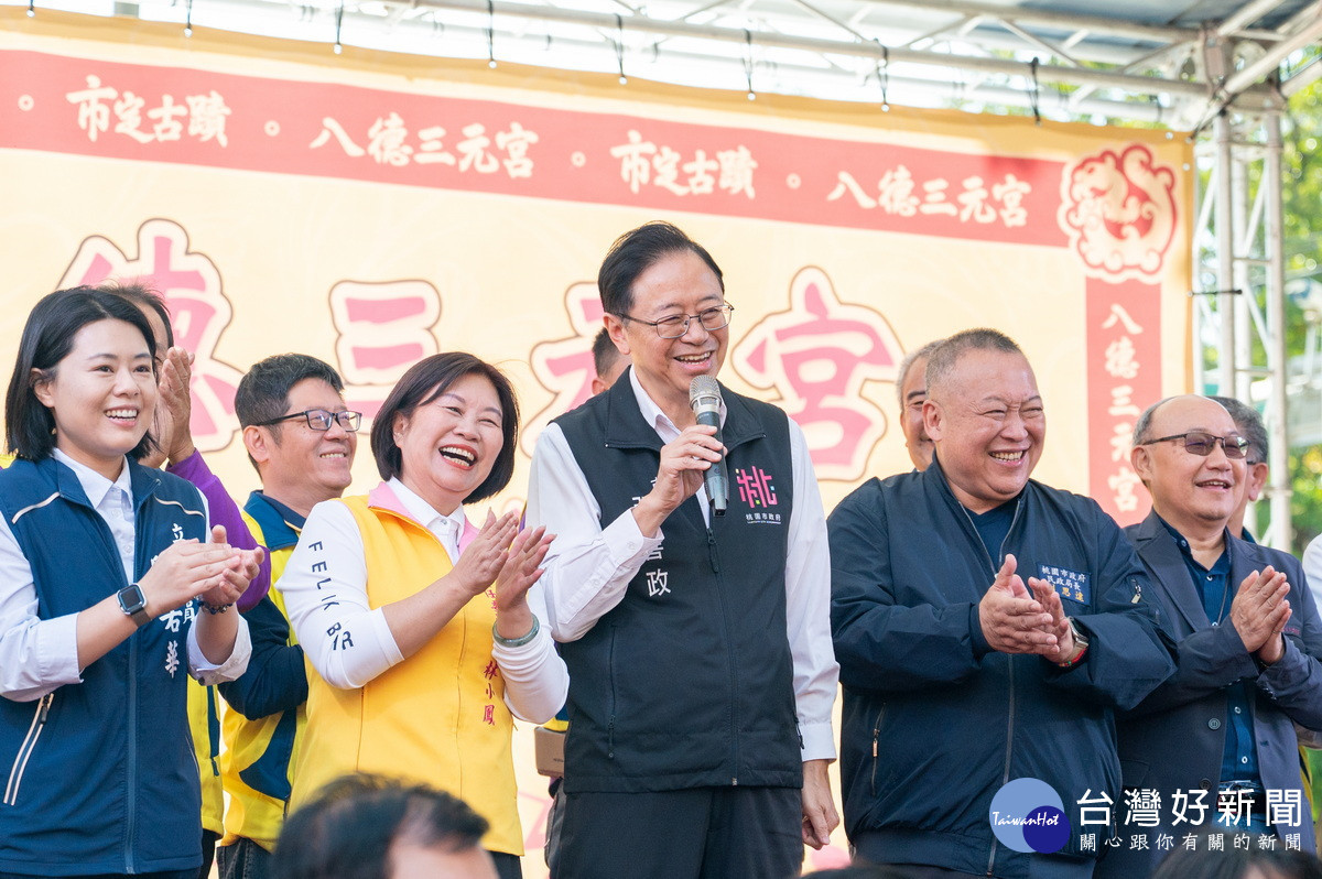桃園市長張善政於「114年八德三元宮建廟253週年慶祝活動」中致詞。<br /><br /> 
