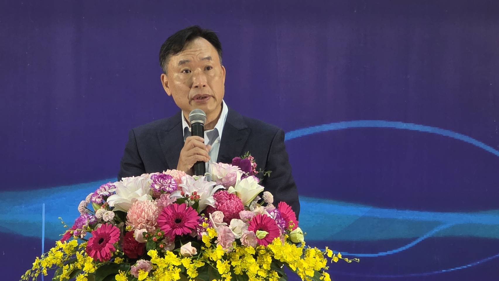 ▲南台科大校長黃能富致詞(圖/記者王俊勝 翻攝)