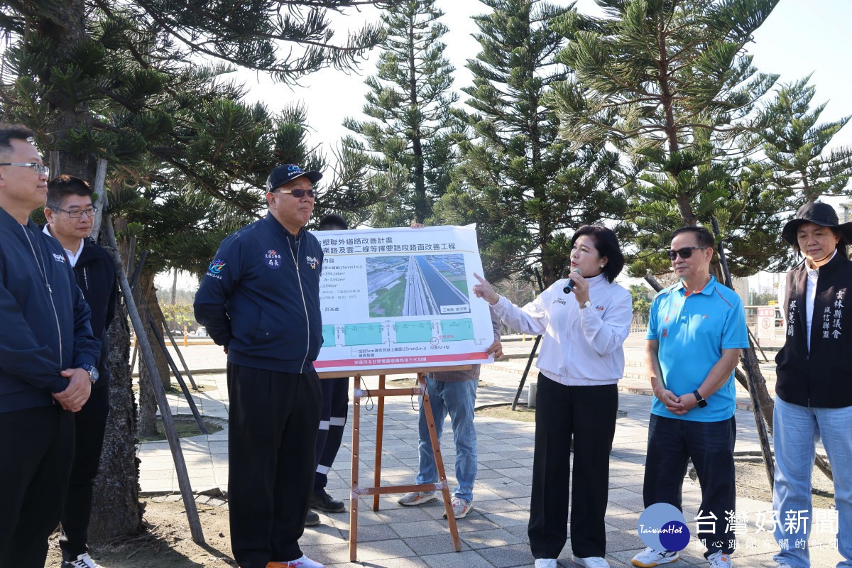 寮鄉工業路及雲2線道路改善工程今(9)日下午於長庚醫院前進行施工說明會／雲縣府提供