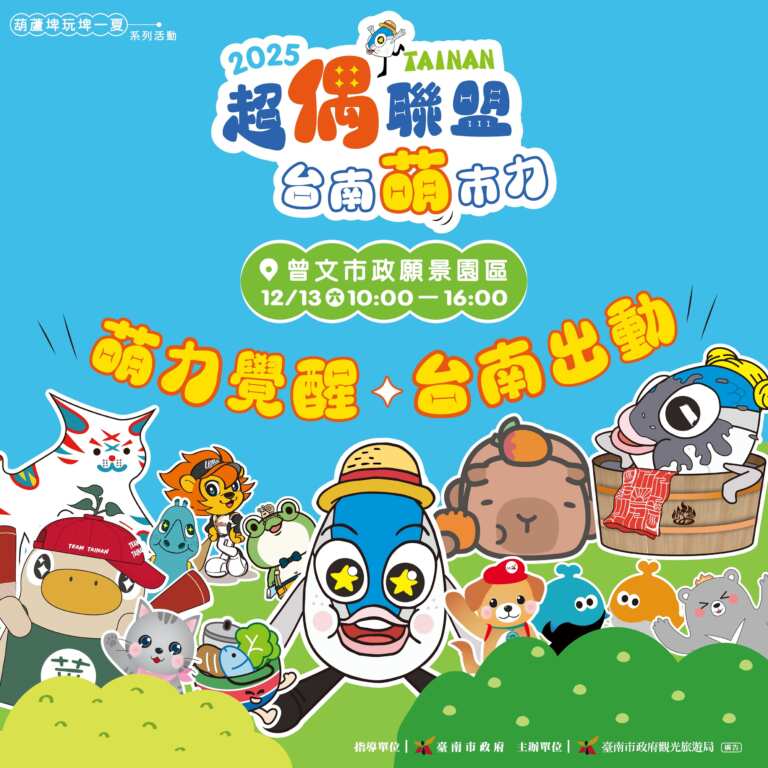▲「2025超偶聯盟_臺南萌市力」吉祥物大集合。