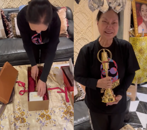 小S公開S媽開箱金鐘獎盃影片　徐媽媽：「補上我的心」